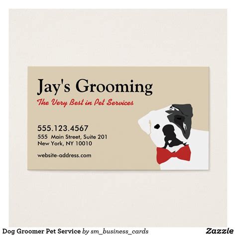 business cards dog grooming